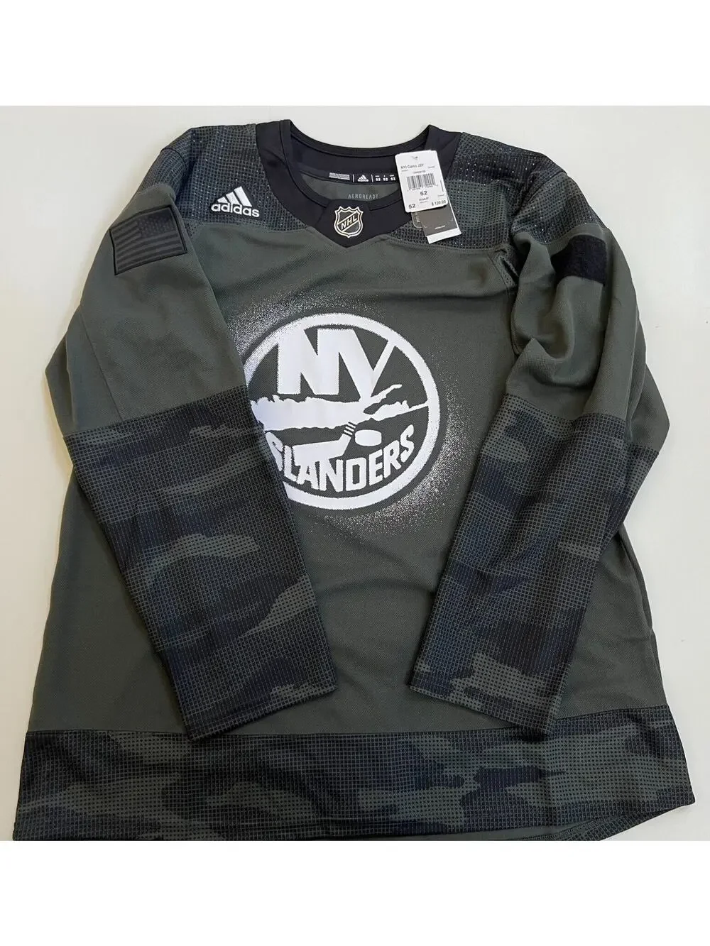 Adidas NHL New York Islanders Military Salute Jersey Camo EI2448 Men's Size 52